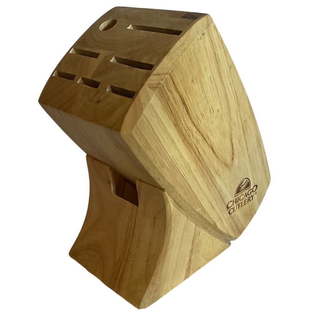 Chicago Cutlery Knife Block 7 Slot Solid Wood